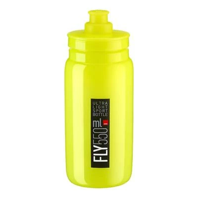 Bidon De Vélo ELITE Fly 550 Ml Jaune Fluo – Image 2