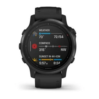 Montre Connectée GPS Garmin FENIX 6S PRO Black Noire, Bracelet Noir – Image 3