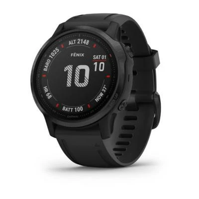 Montre Connectée GPS Garmin FENIX 6S PRO Black Noire, Bracelet Noir