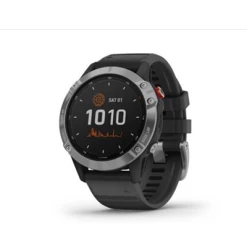 Montre Garmin Fenix 6 Silver Noire Bracelet Noir